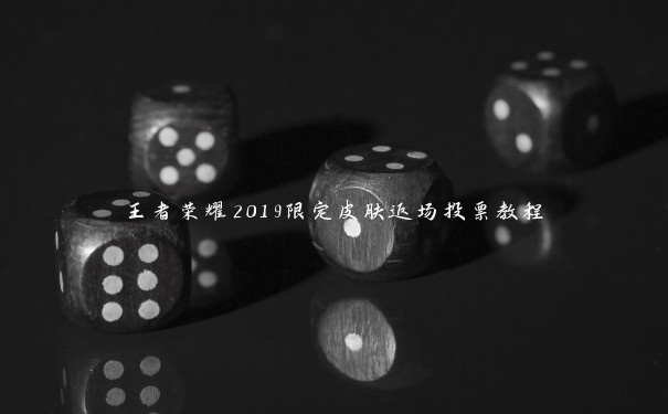 王者荣耀2019限定皮肤返场投票教程